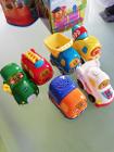 メーカー名：Vtech　各種3,50ユーロ　まとめて６台で18ユーロ
電池使用。全て動作問題ありません。それぞれフロントを押すと色々しゃべったり、音がでます。