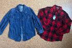 赤チェック134/2€ /nextデニムシャツ116/2€