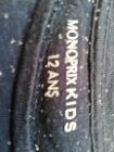 12歳　Monoprix　紺Peace柄Tシャツ　1Euro