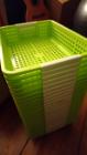 プラスチック製カゴA4　黄緑