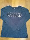12歳　Monoprix　紺Peace柄Tシャツ　1Euro