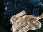 louislouise6か月エッフェル塔柄ロンパース、デニム地フリル付きオーバーオール（各7€）