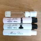 ・試供品香水(Miss Dior ブルーミングブーケ、GUERLAIN La petite Robe noireシリーズ2種、ブルガリAQVA DIVINA) 1ユーロ
