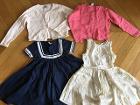 petit bateau ４〜５歳 　＊５ユーロ＊
薄ピンクカーディガン（５歳）
ピンクカーディガン（４歳）
紺ワンピース（使用感あり）（４歳）
白ワンピース（４歳）